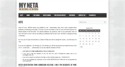 Desktop Screenshot of myneta.com
