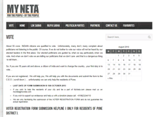 Tablet Screenshot of myneta.com